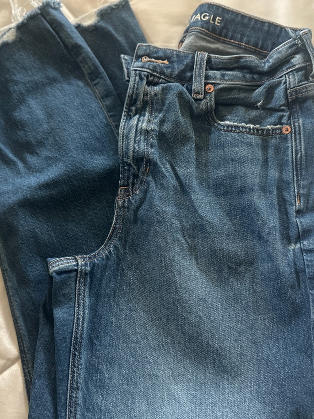 American Eagle Outfitters Women's Blue Boyfriend Jeans